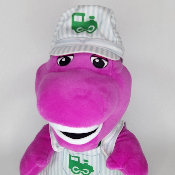 Barney Train Conductor Plush Dinosaur - Picture 2 of 7